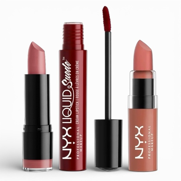 NYX Other - NYX Professional Makeup Creamy Nude Red Classic Trio Lipstick Set